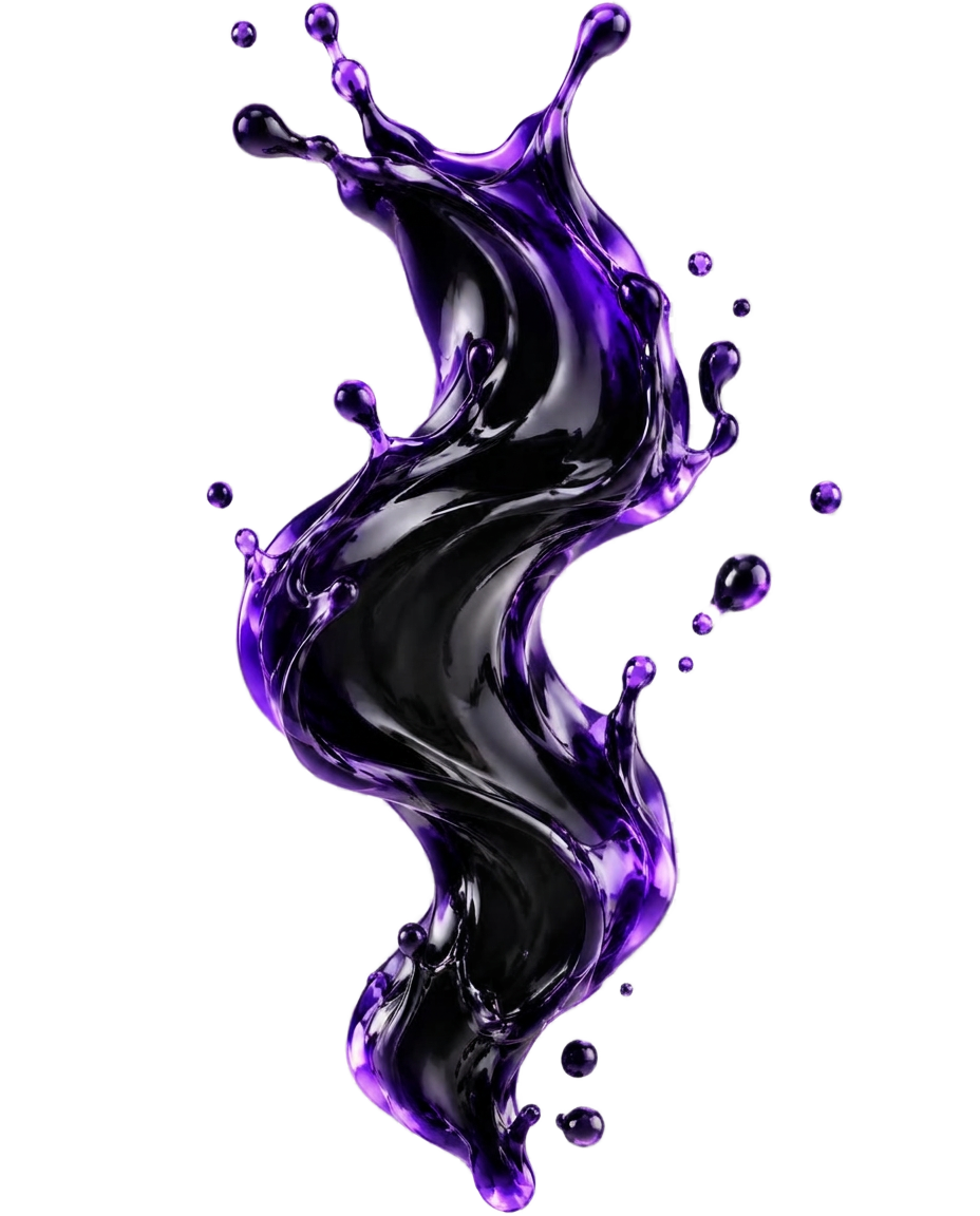 Glossy ink splash
